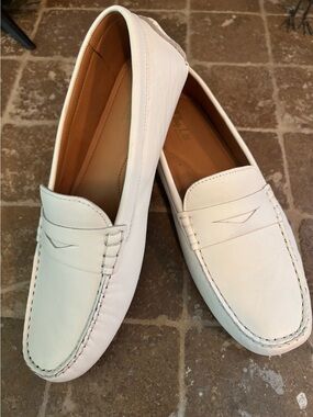 Flag LTD Morgan Penny Loafers White Driving Moccasins